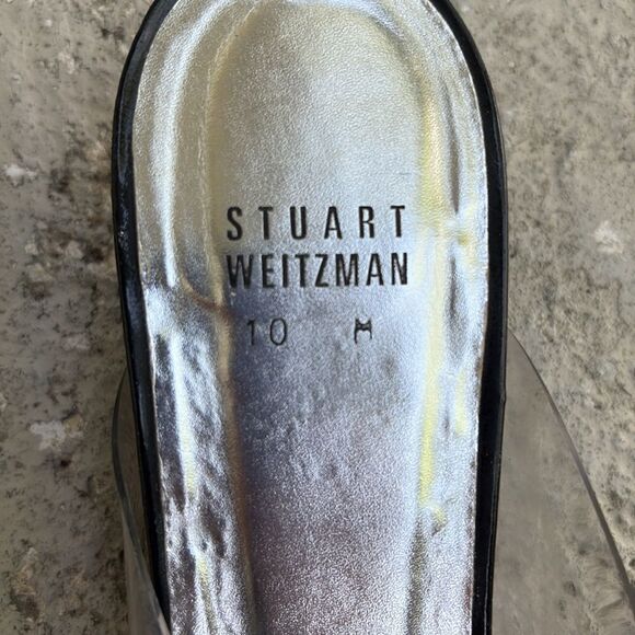 Stuart Weitzman Women's Black Slide Sandals - Picture 10 of 11